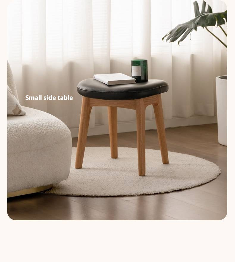 Ash, Black Walnut, Oak Solid Wood, Solid Longan Hardwood Makeup Stool