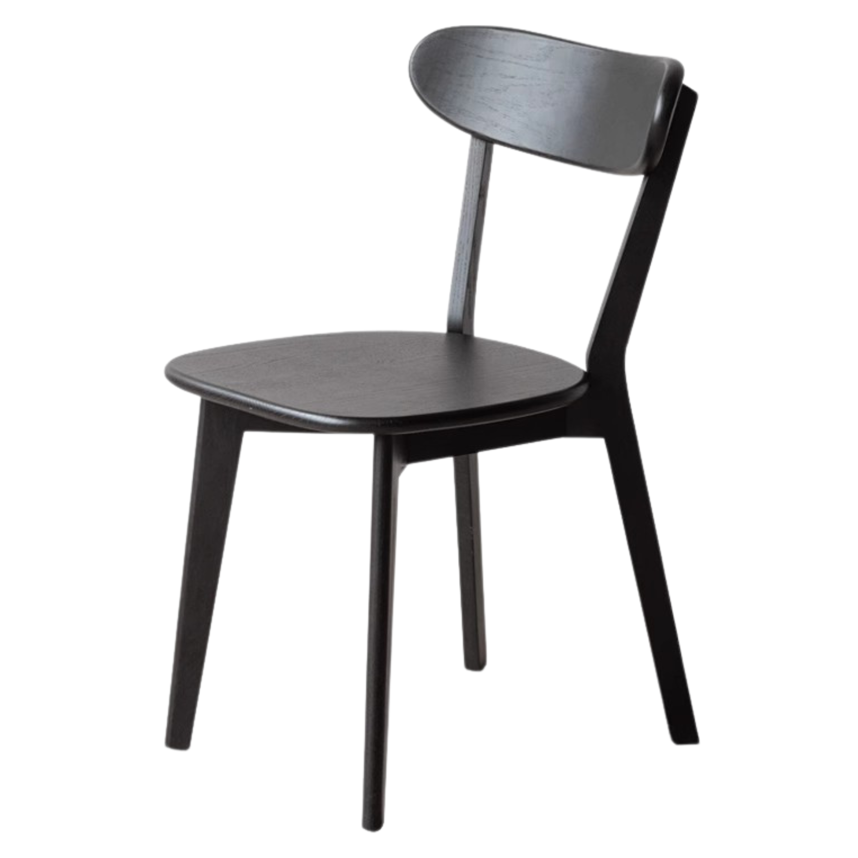 Oak Solid Wood Curved Backrest Dining Chair