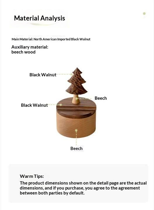 Black Walnut, Beech Solid Wood Phone Stand