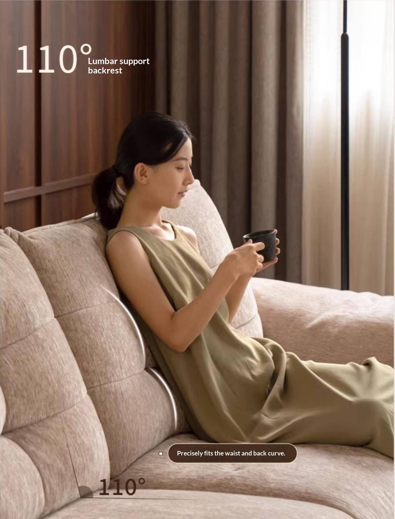 Modern Chenille Fabric Sofa, Couch with Removable and Washable Covers
