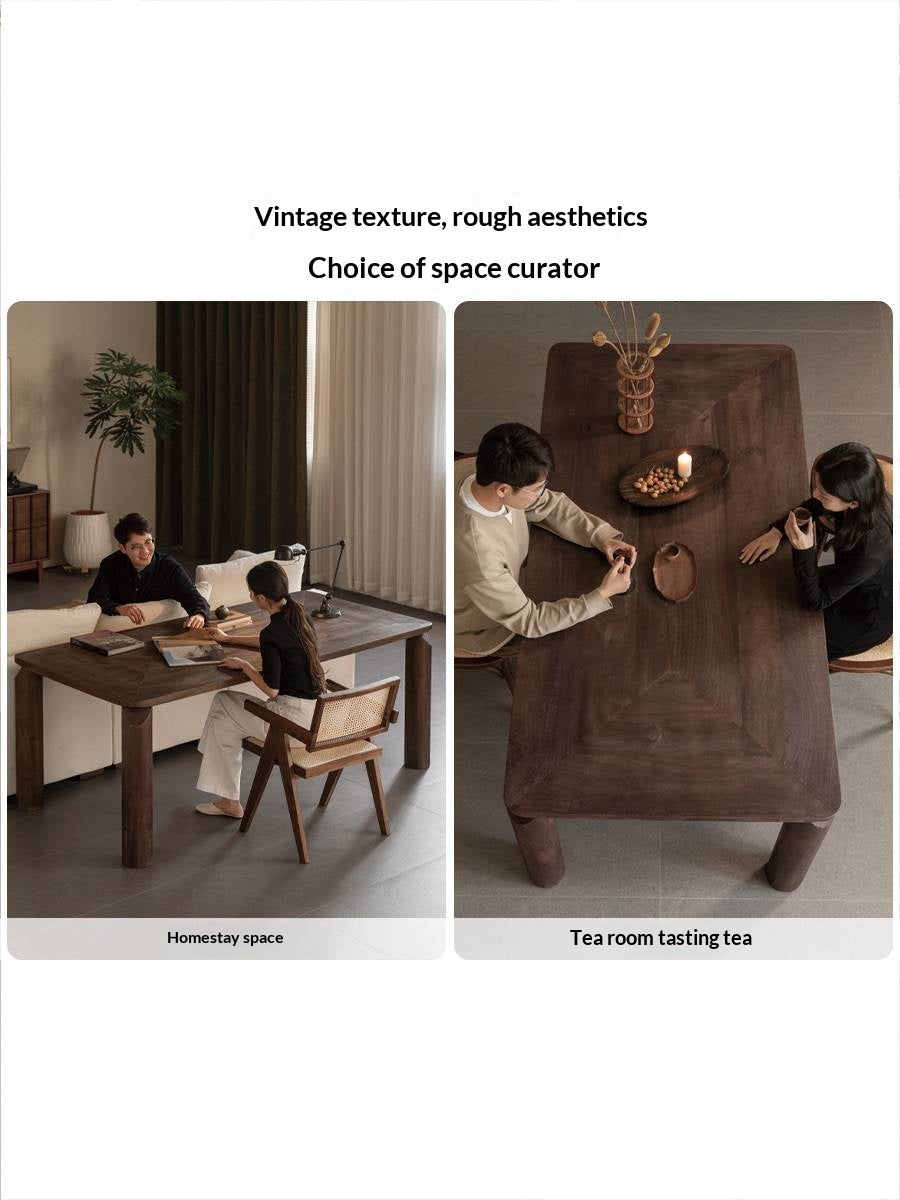 Mango Solid Wood Wabi Sabi Style Dining Table