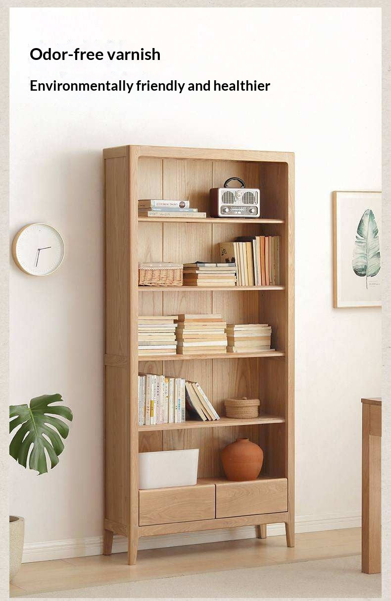 Ash Solid Wood Combination Bookcase Bookshelf