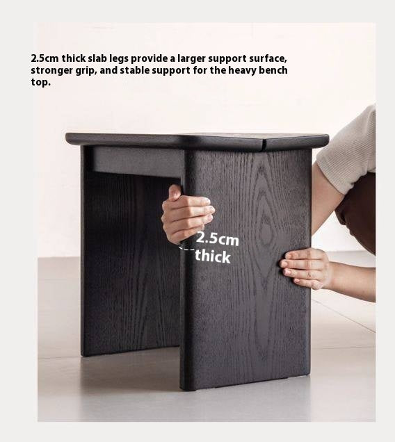 Ash Solid Wood Casual Square Stool