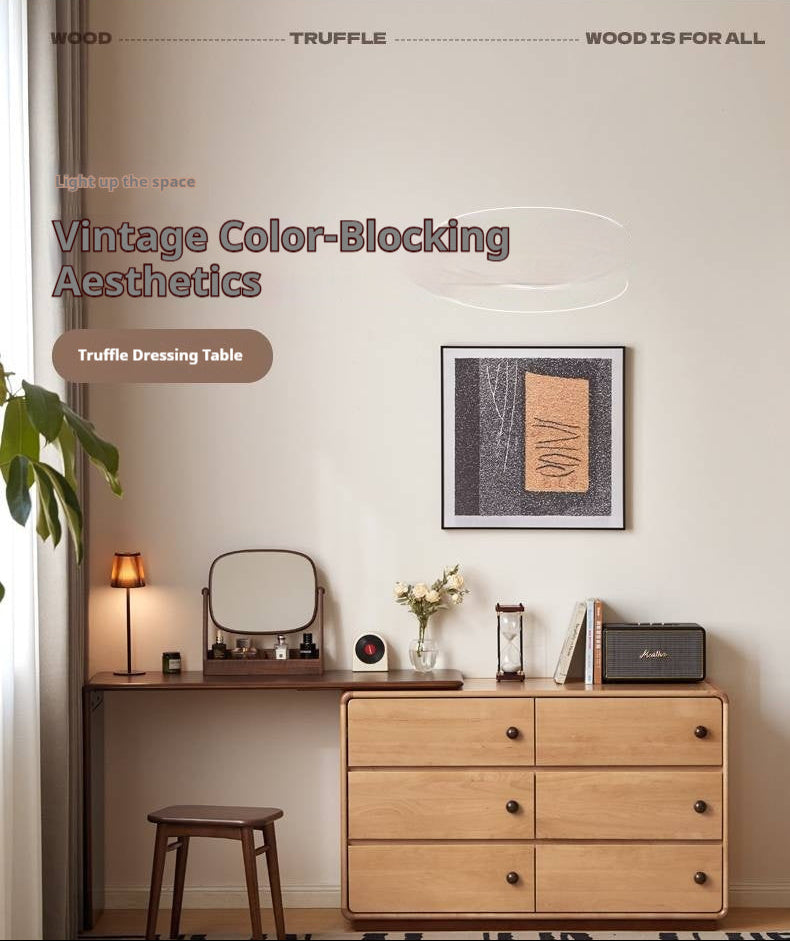 Beech Solid Wood Antique Style Vanity Table