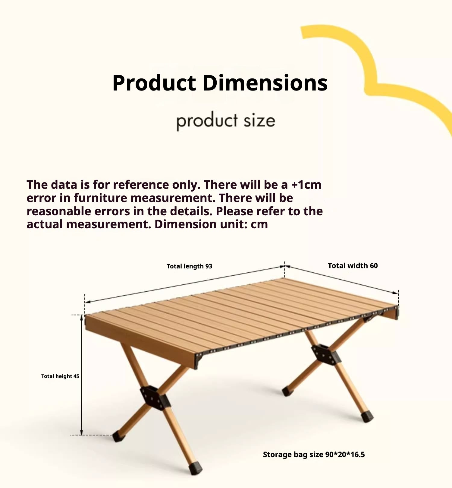 Aluminum alloy folding portable egg roll table