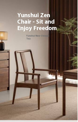 Black Walnut Solid Wood Tea Chair