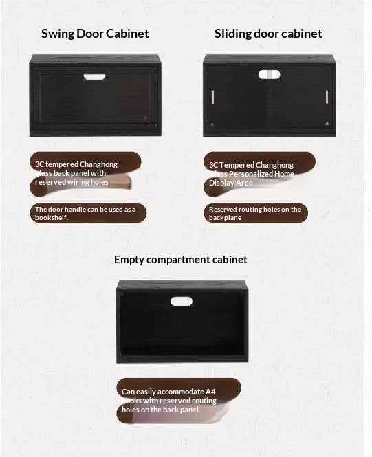 Oak Solid Wood TV Stand Combination Bookcase