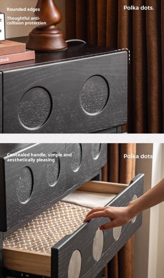 Oak Solid Wood Vintage Style Five-Drawer Chest