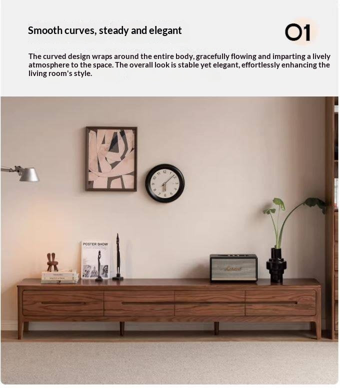 Oak Solid Wood Nordic TV Cabinet.