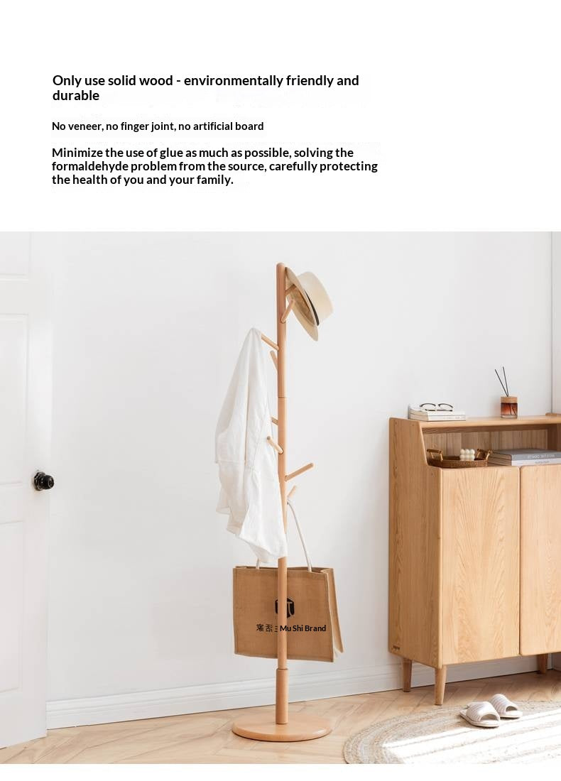 Beech Solid Wood Modern Minimalist Standing Hanger