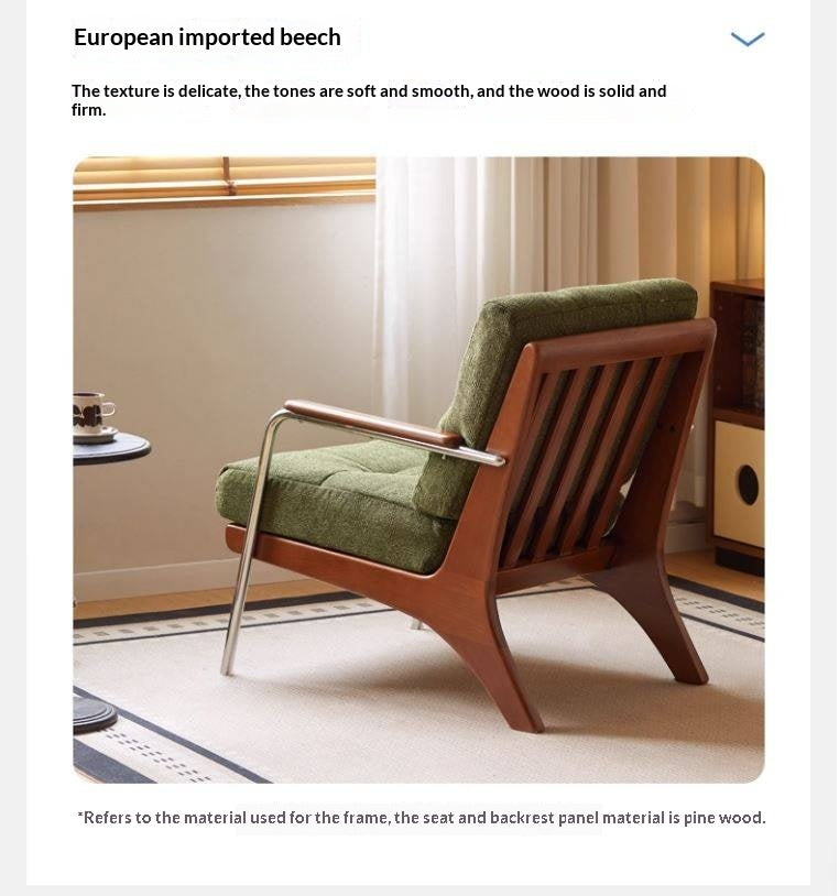 Beech Solid Wood Middle Ages Single Chair