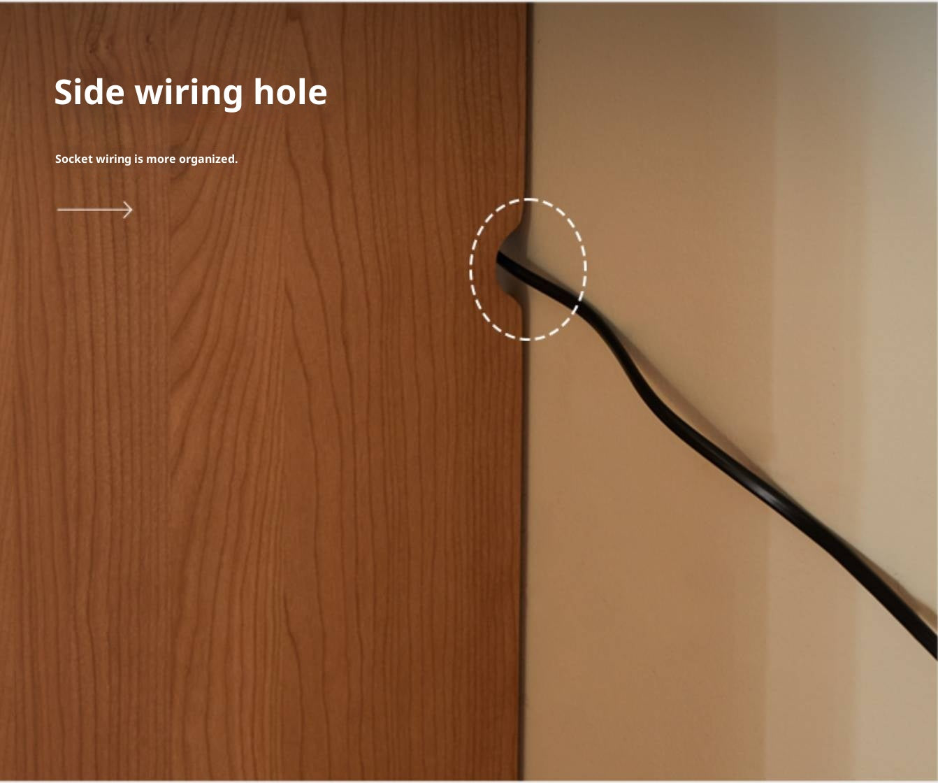 Cherry Solid Wood Multifunctional Retro Vanity Table