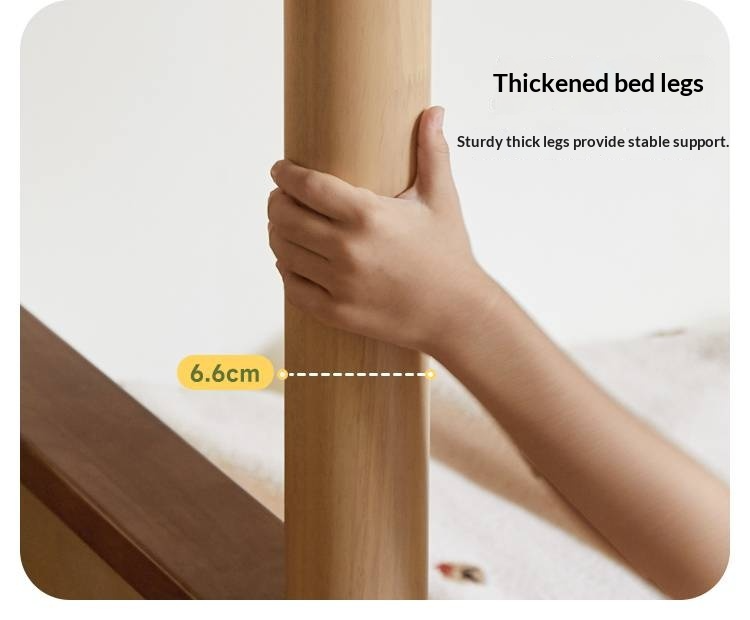 Rubberwood Solid Wood Children's Multifunctional Bunk Bed