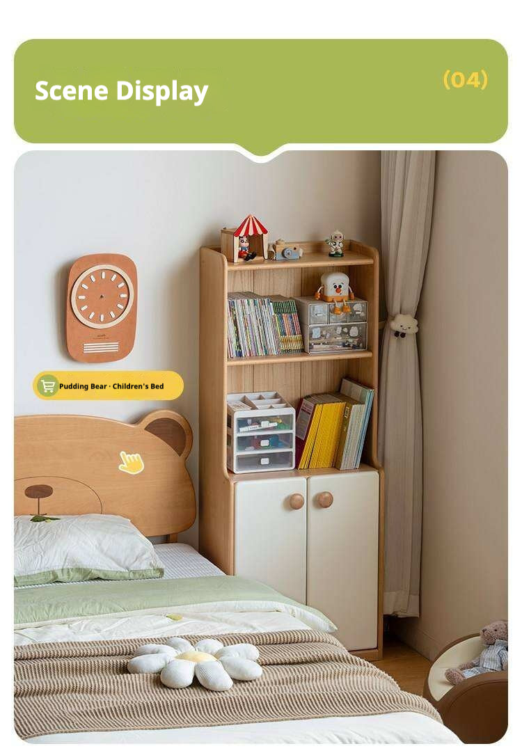 Beech Solid Wood Children's Bookcase.