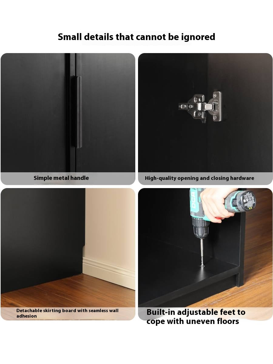 Pine Solid Wood Modern Wardrobe with Light.