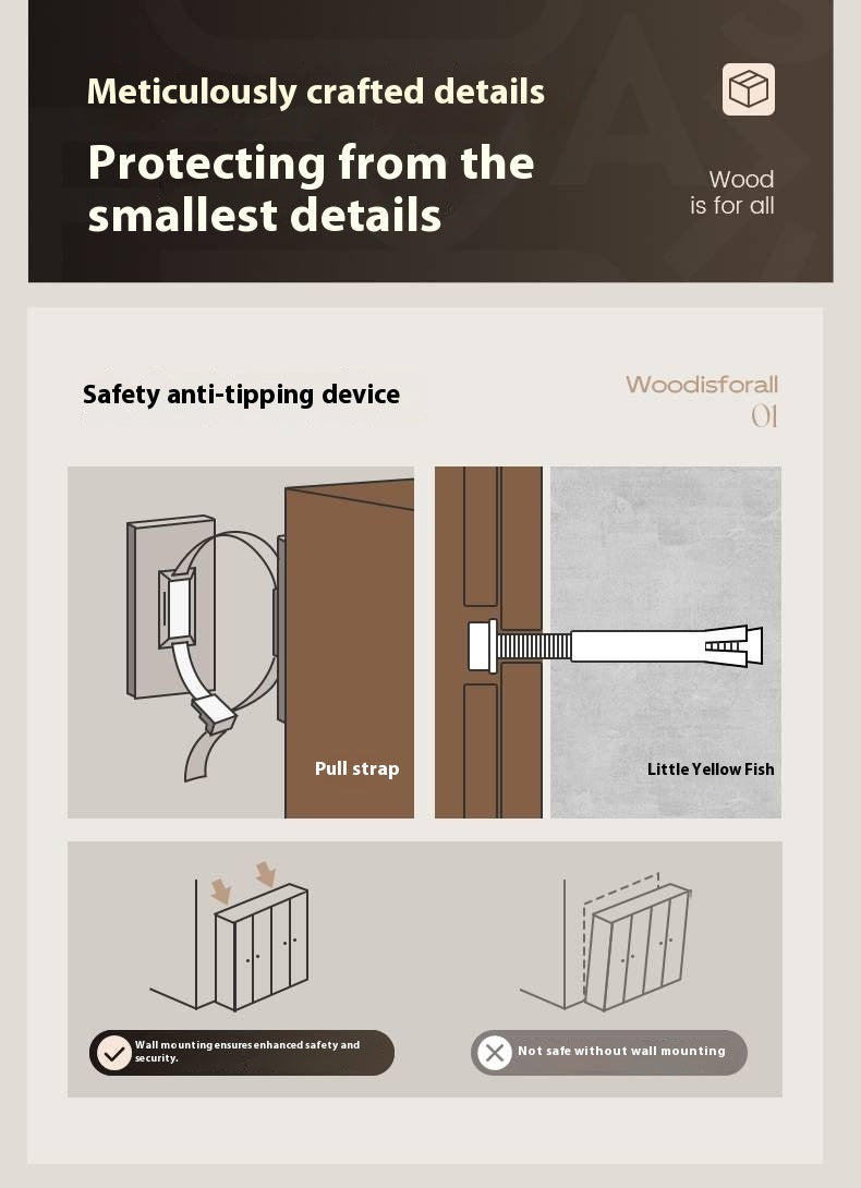 Black Walnut Solid Wood Sliding Door Wardrobe.