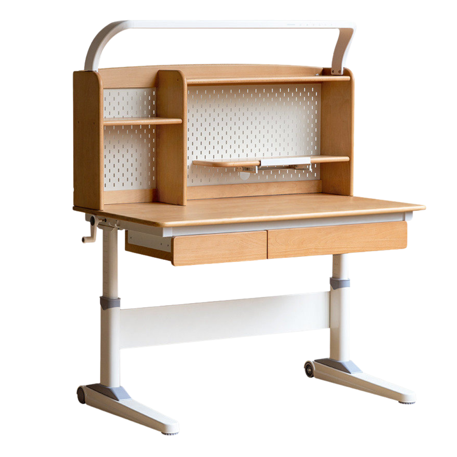 Beech Solid Wood Kids Raised and Lowered Study Table