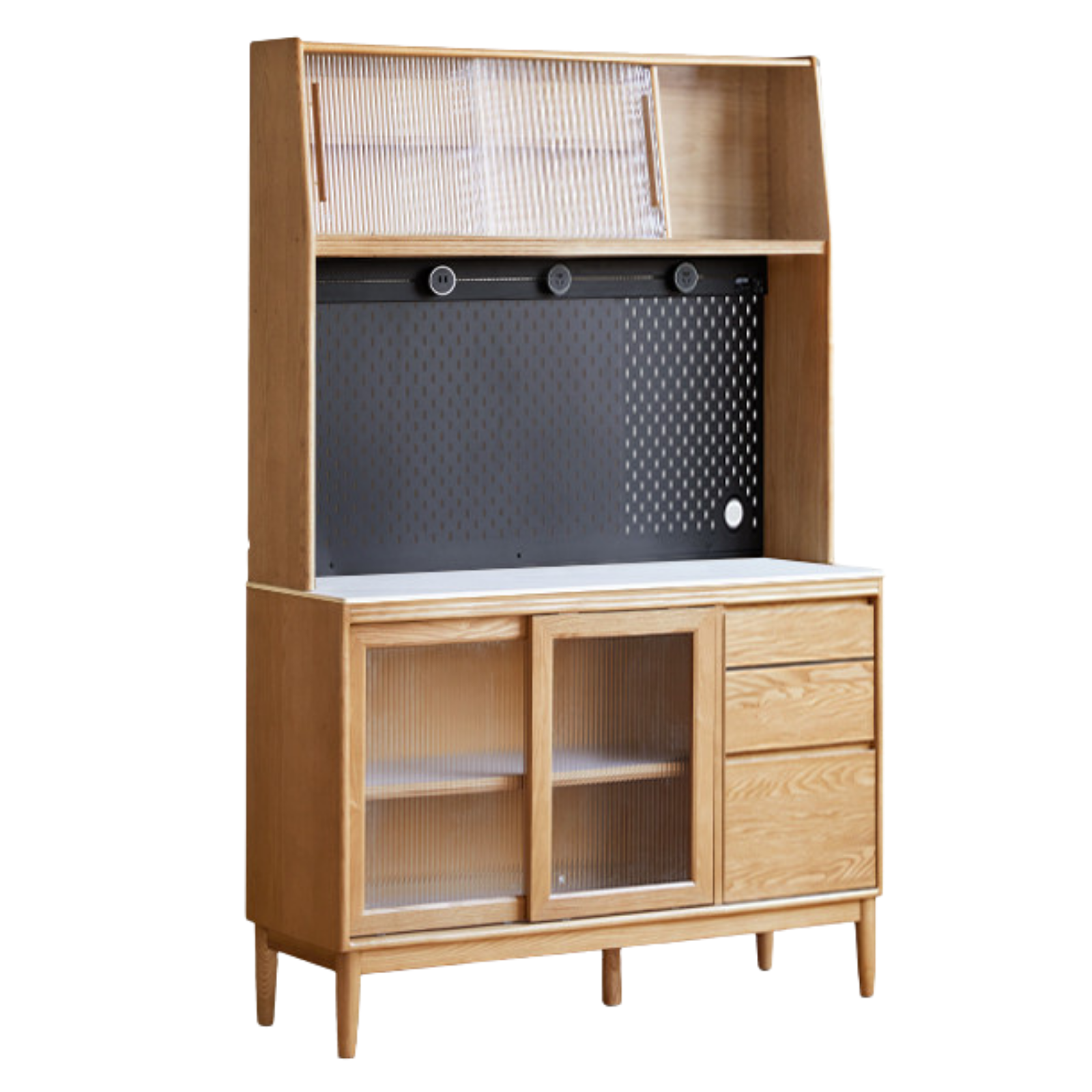 Oak, Ash, White Ash Solid Wood Large Capacity Storage Sideboard