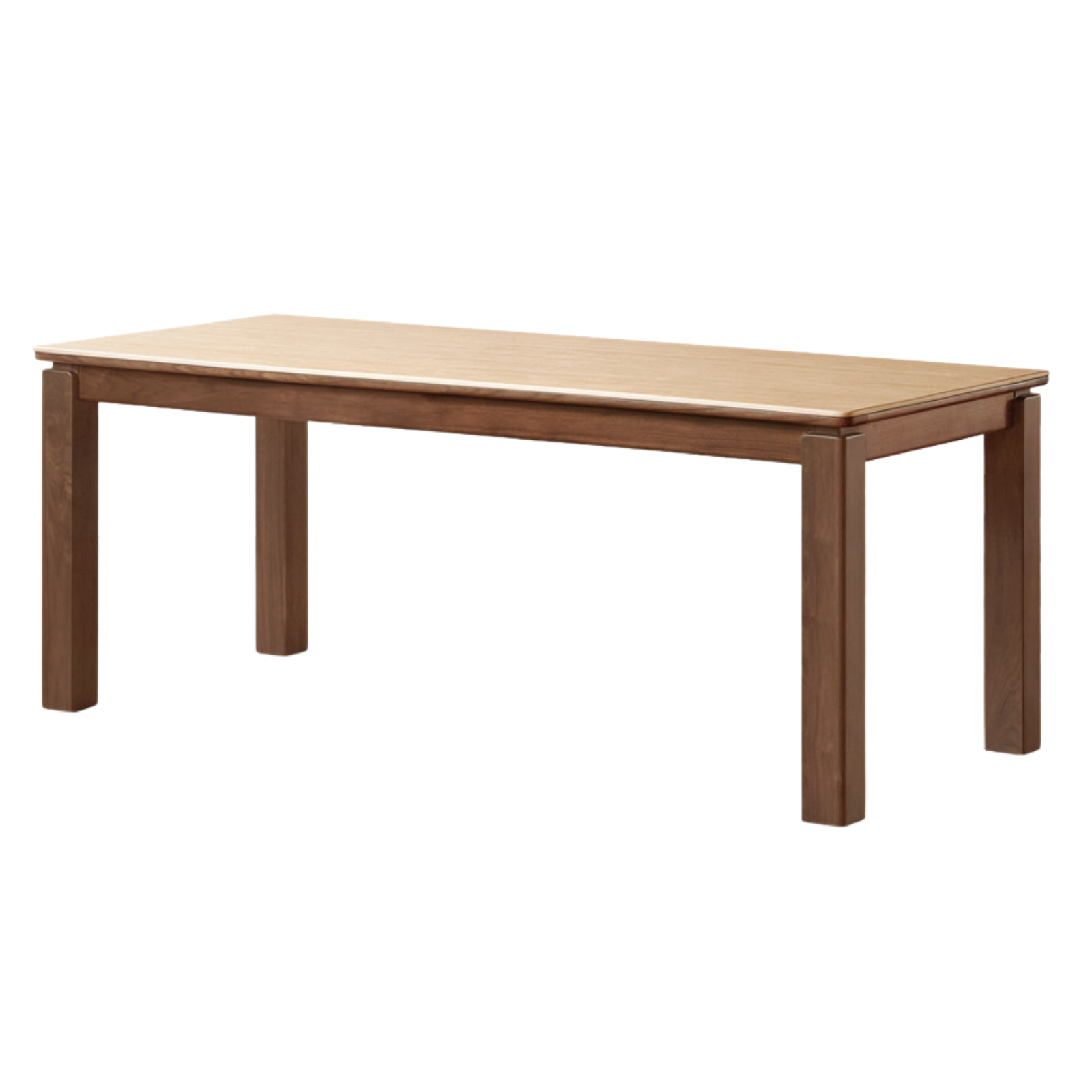 Black Walnut Solid Wood Vintage Travertine Slab Dining Table