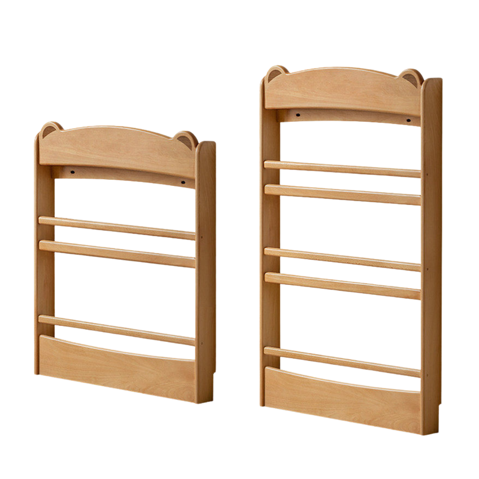 Beech Solid Wood Children's Multi-Layer Narrow Bookshelf