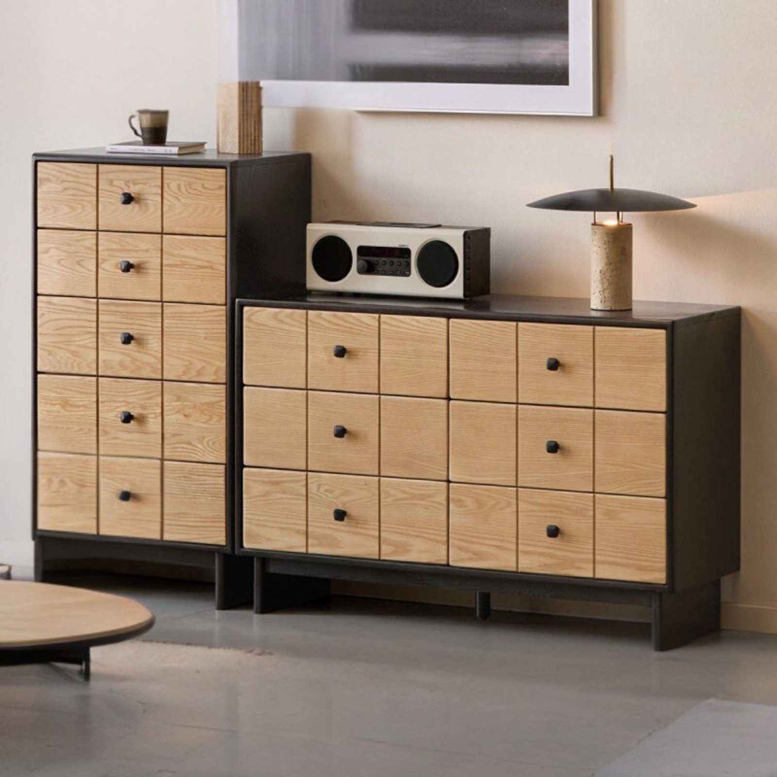 Ash Solid Wood Modern Chest of Drawers