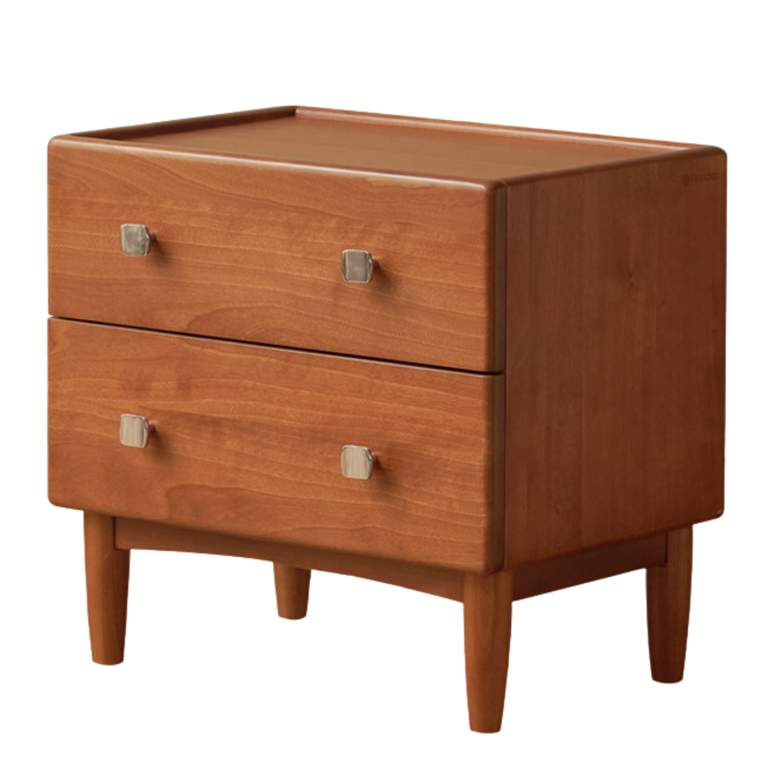 Poplar, Birch Solid Wood Retro Style Nightstand