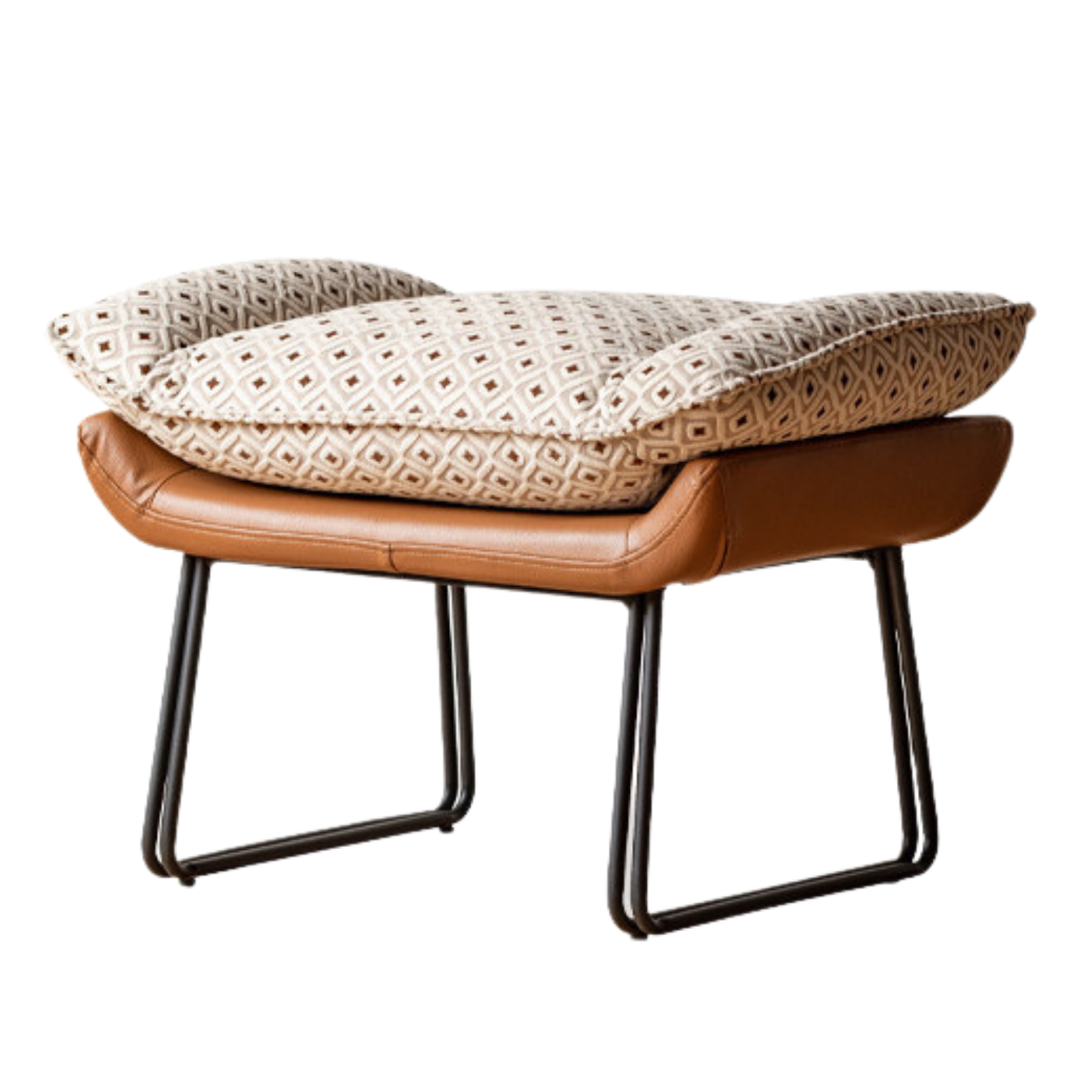 Oak Solid Wood, Fabric Sofa Footstool, Changing Stool