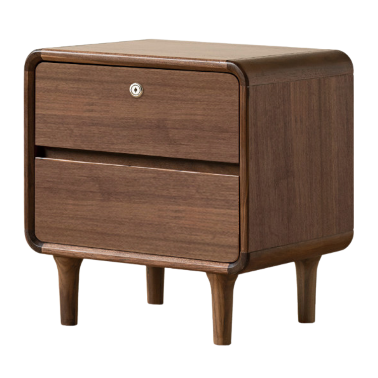 Black Walnut, Catalpa, Sandalwood Solid Wood Minimalist Nightstand