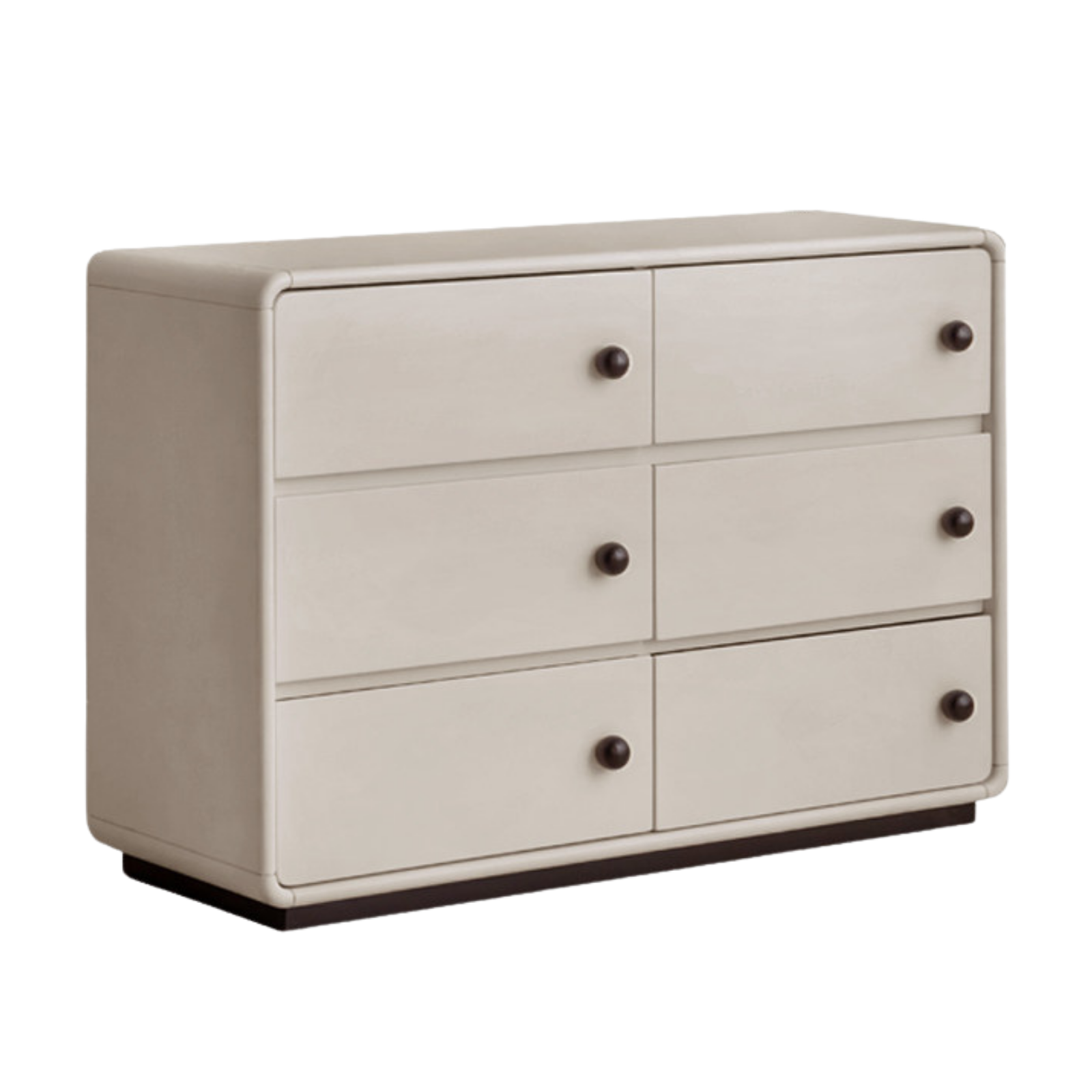 Solid Rubberwood Modern drawer cabinet
