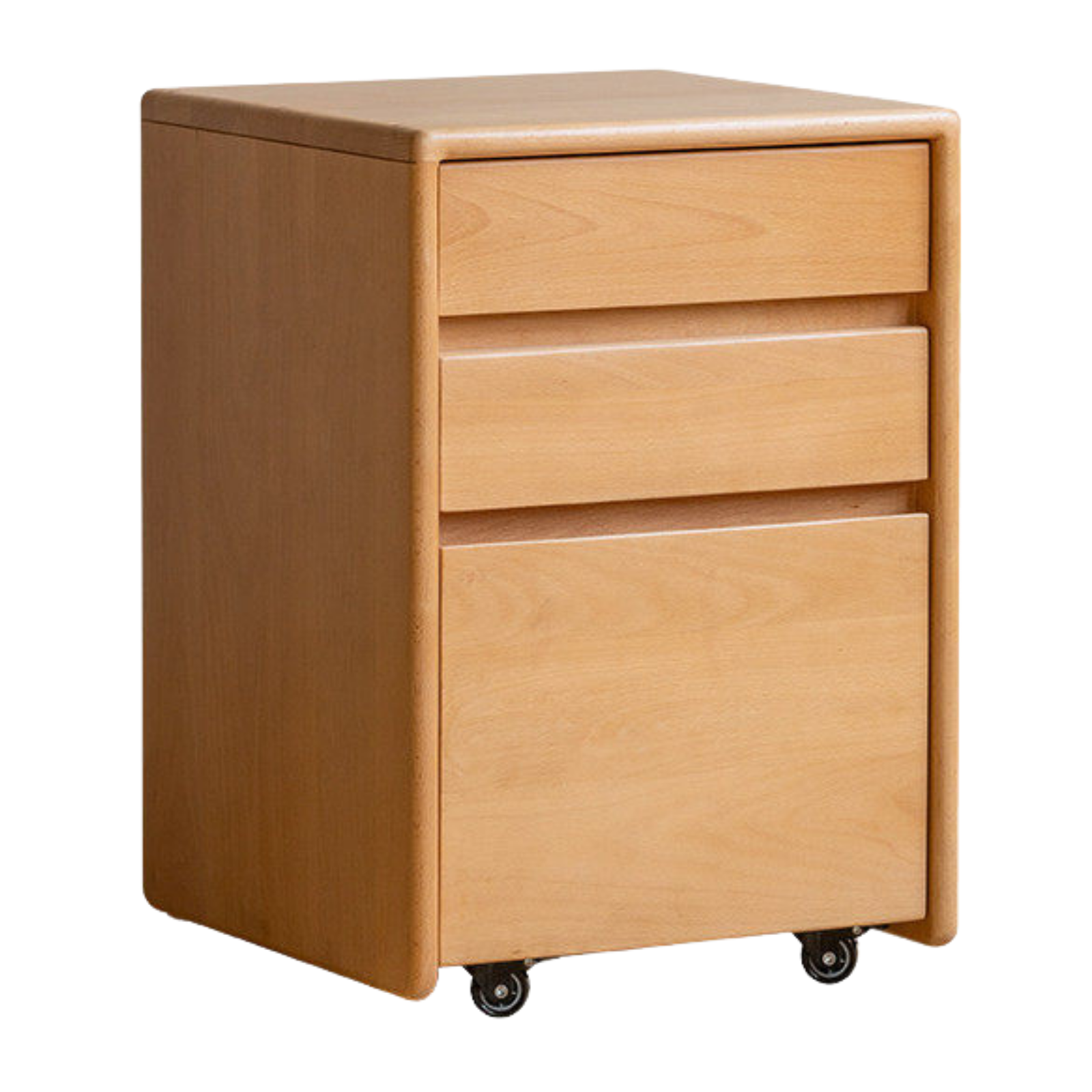 Beech, Solid Rubberwood Adjustable Height Children's Study Desk With Integrated Bookshelf