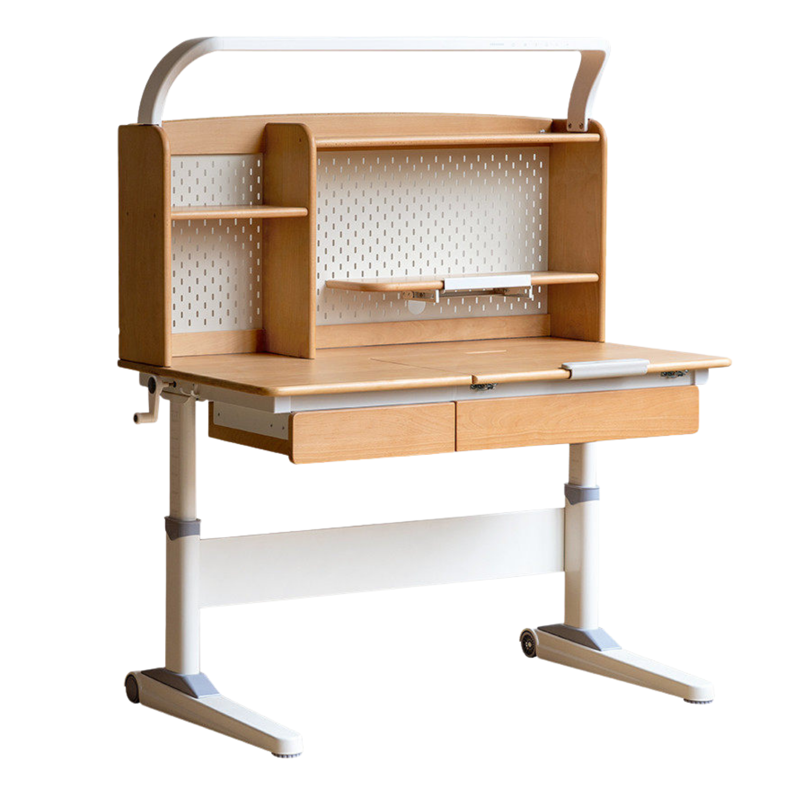 Beech Solid Wood Kids Raised and Lowered Study Table