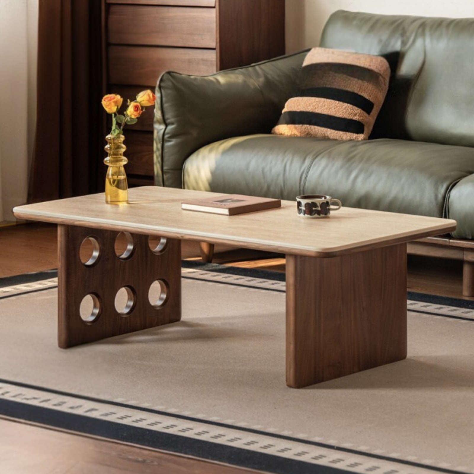 Black Walnut Solid Wood Ancient Style Coffee Table