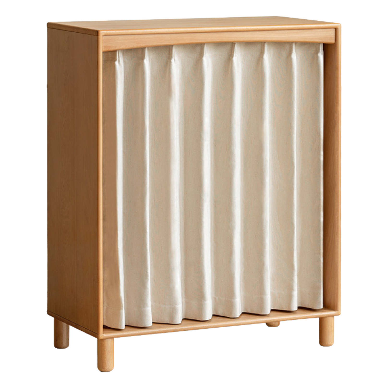 Beech, Rubber Solid Wood Kids Wardrobe