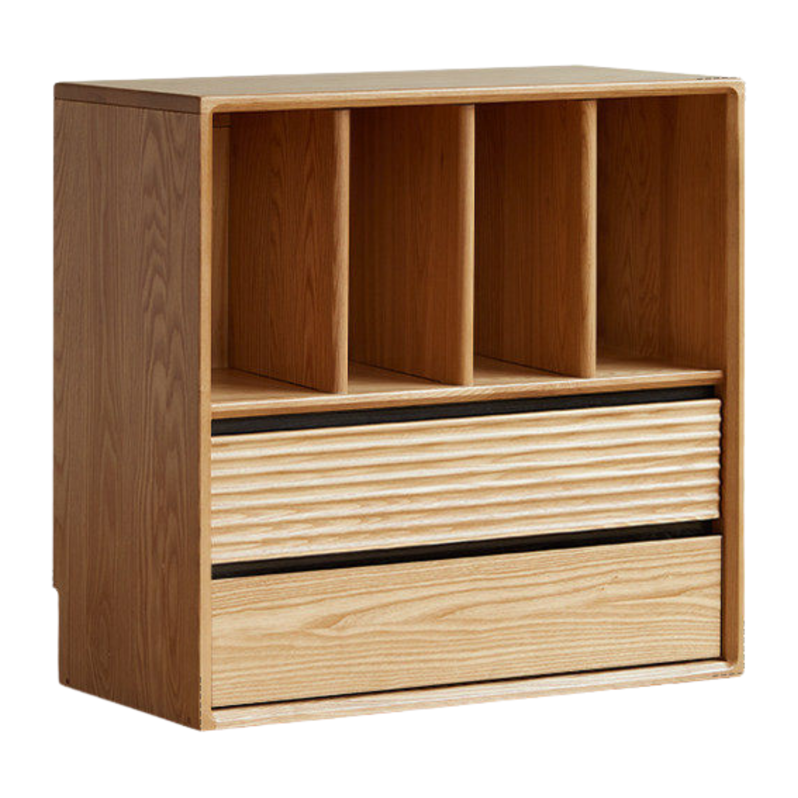 Ash, White Ash, Oak Solid Wood Combination Module Bookcase))