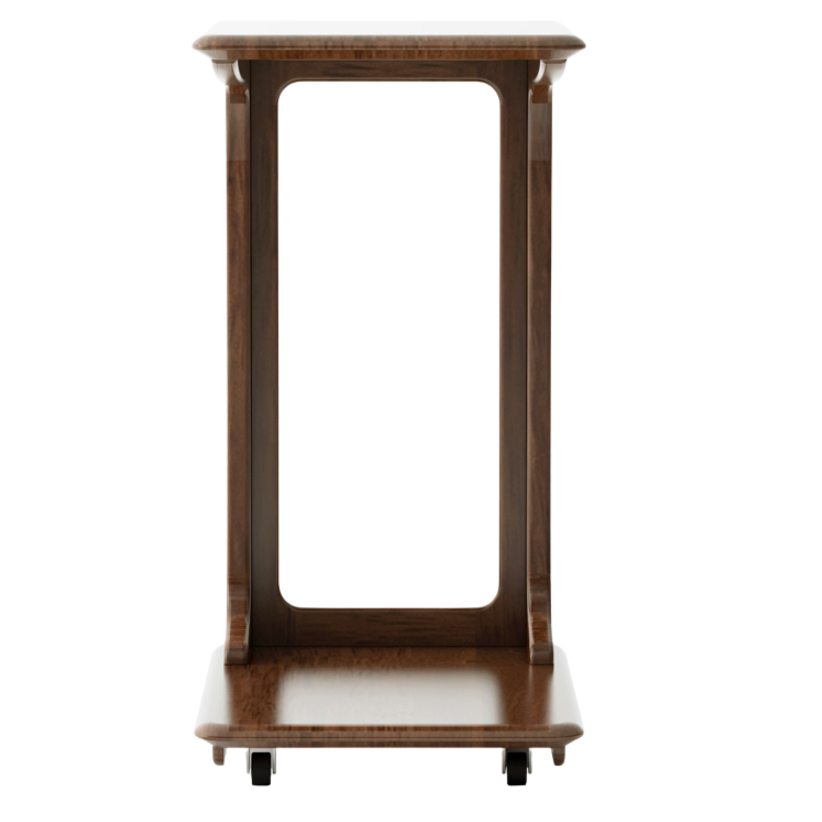 Black Walnut, Sandalwood Solid Wood Mobile Side Table