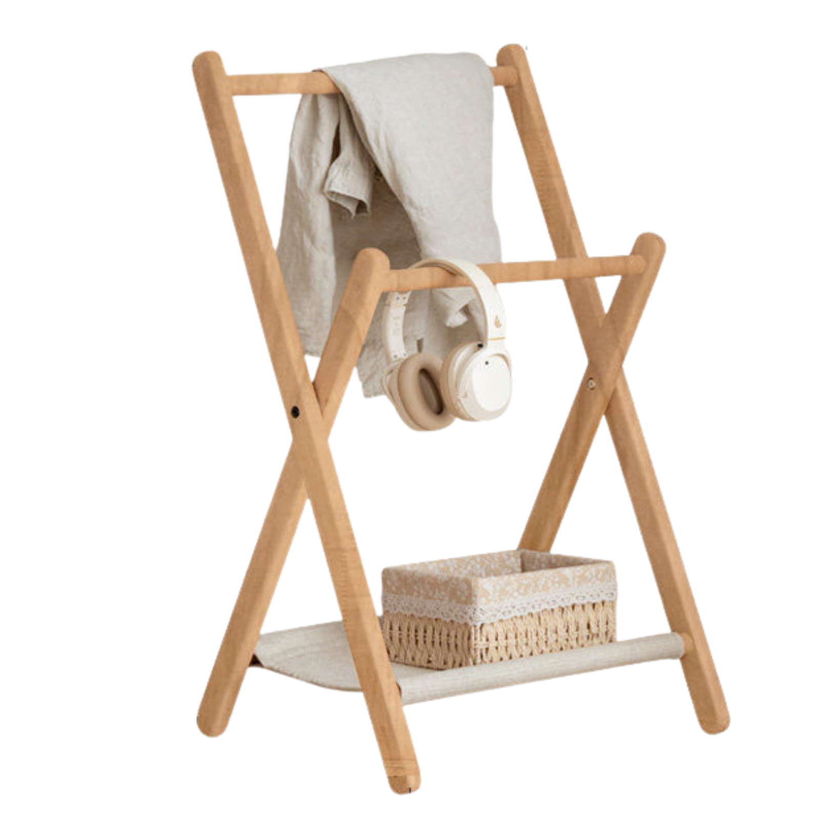 Beech, Rubberwood Solid Wood clothes hanger