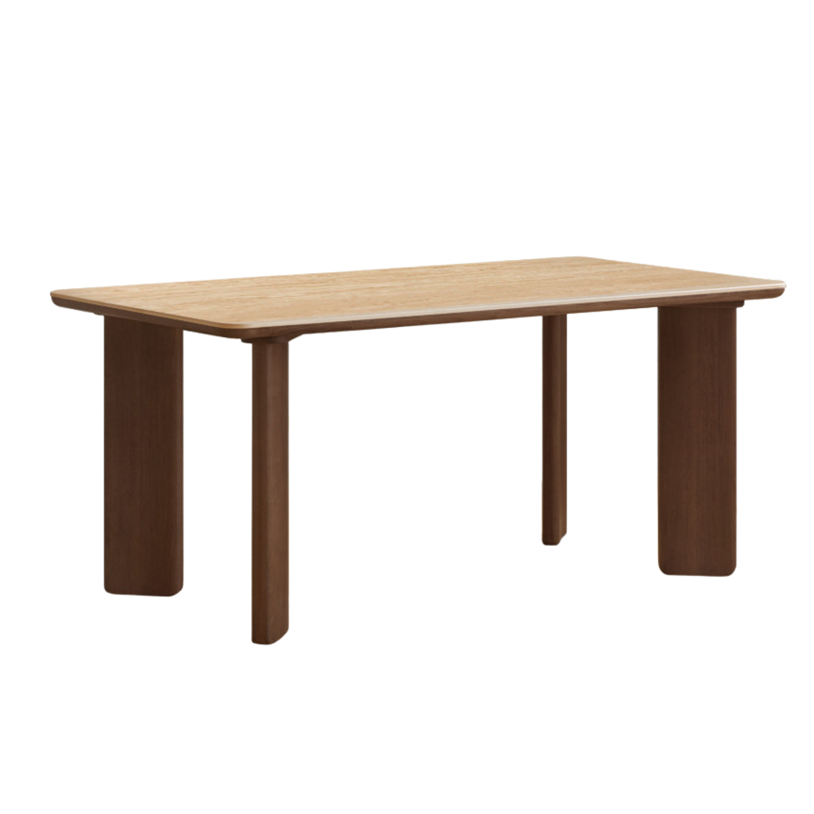 Black Walnut, Golden Rosewood Solid Wood Rock Plate Dining Table