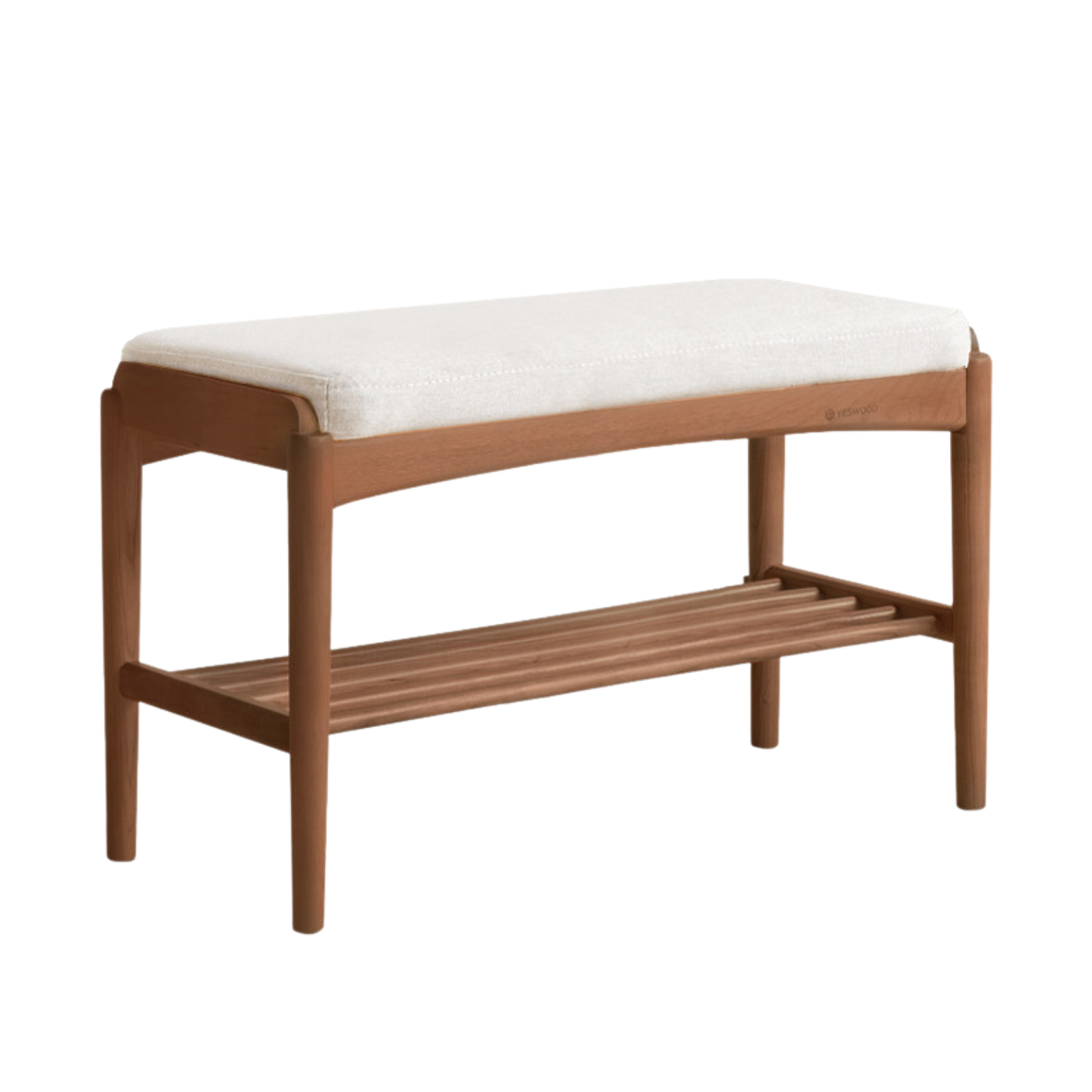 Back Walnut, Oak, Beech, Cherry Solid Wood Shoe Storage Bench