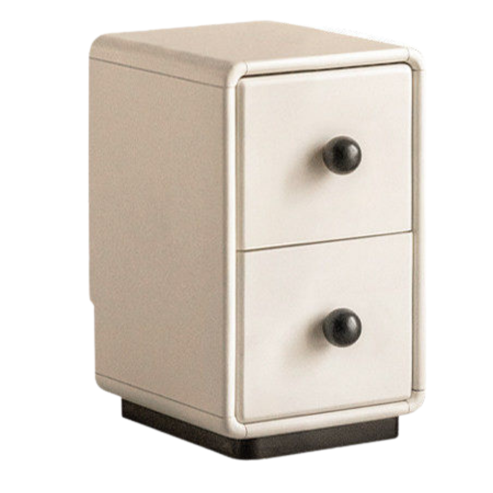 Solid RubberWood Modern White Nightstand.