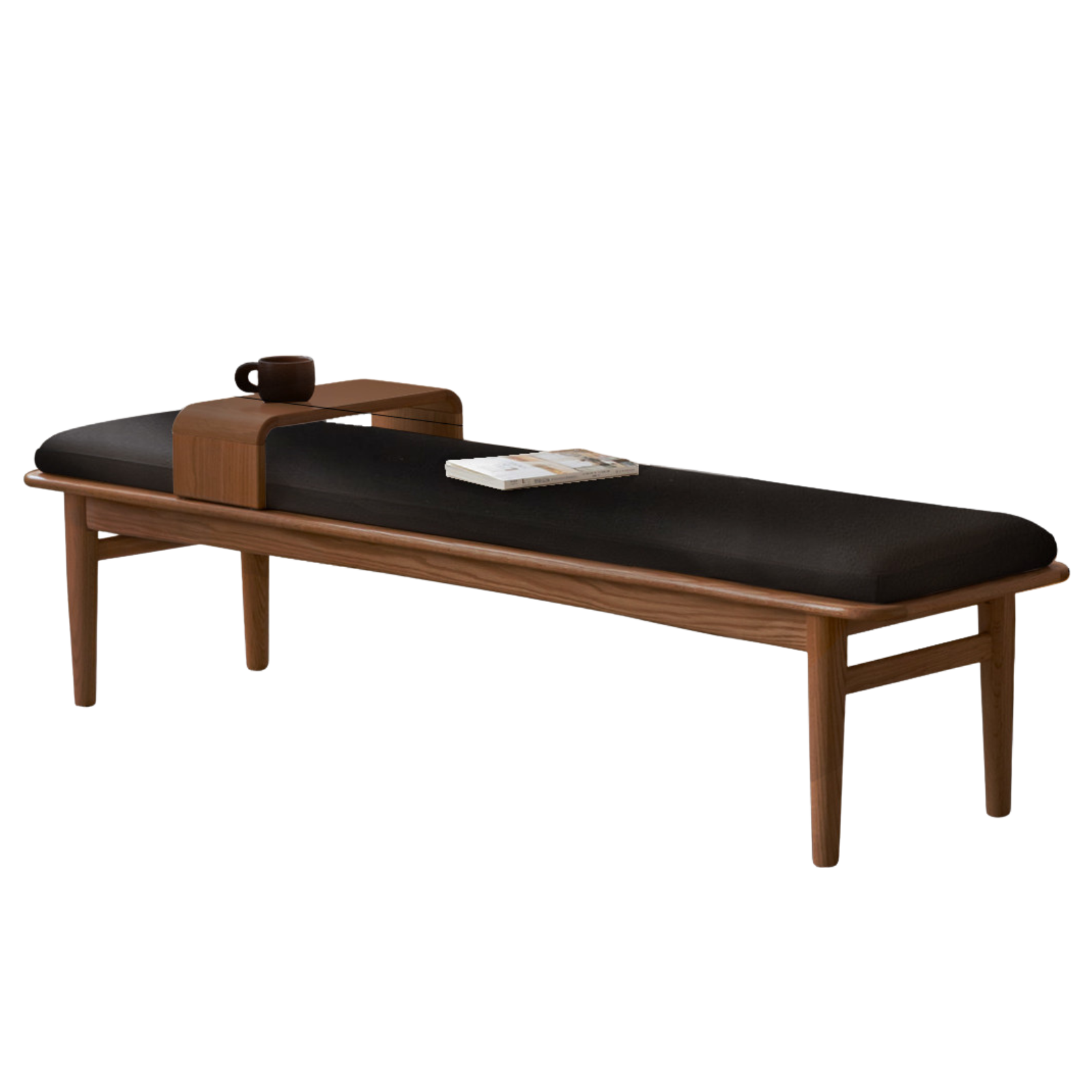 Oak Solid Wood Modern Long Soft Bench