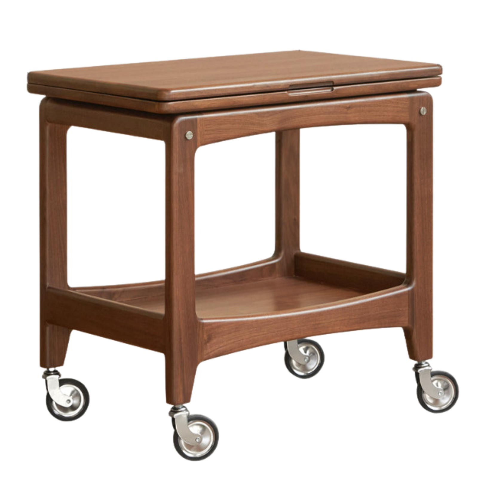 Black Walnut Solid Wood Movable Folding Modern Side Table