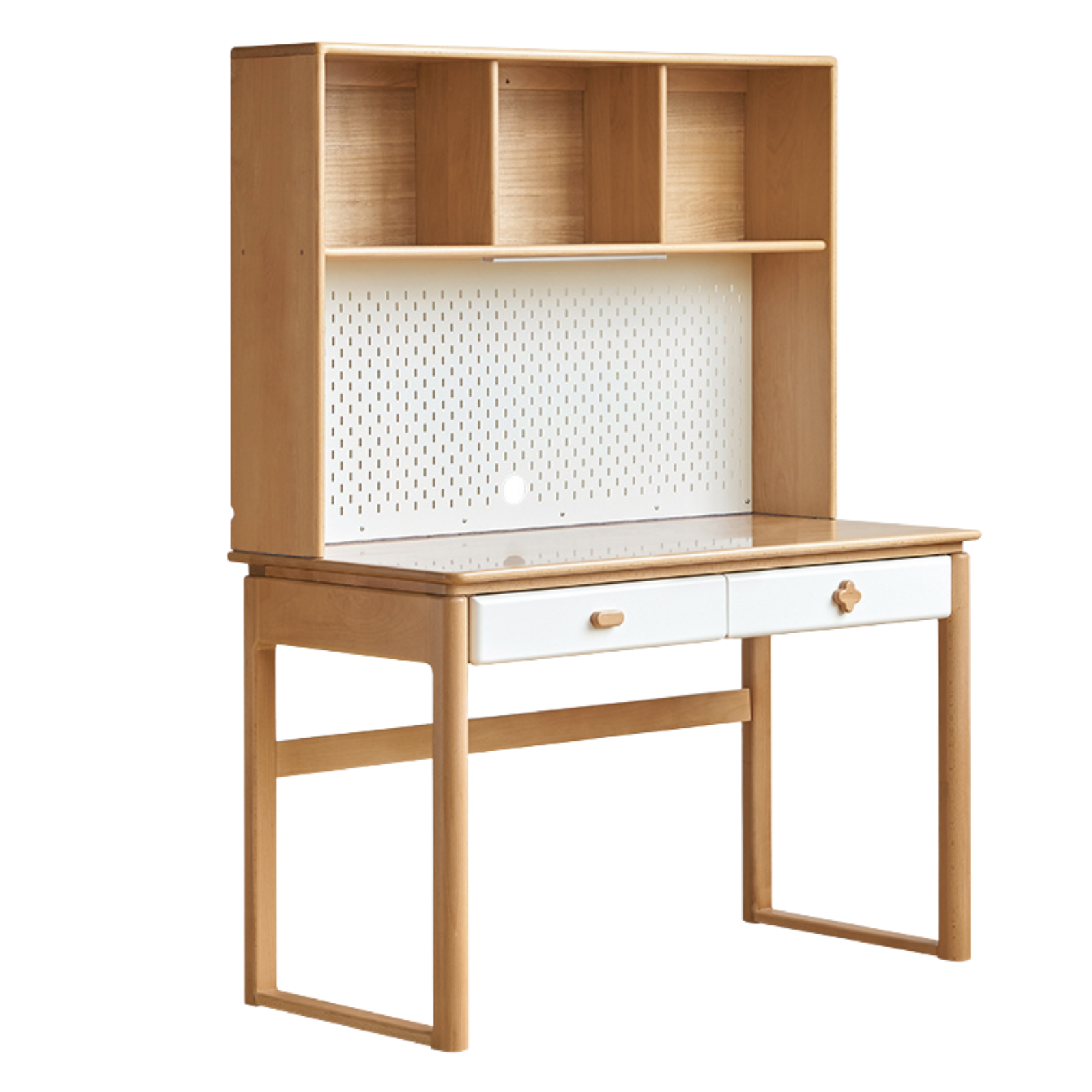 Oak, Beech Solid Wood Modern Kids Study Table