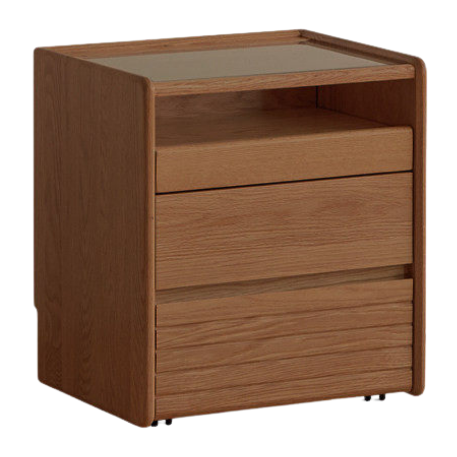 Oak Solid Wood Italian Light Luxury Nightstand