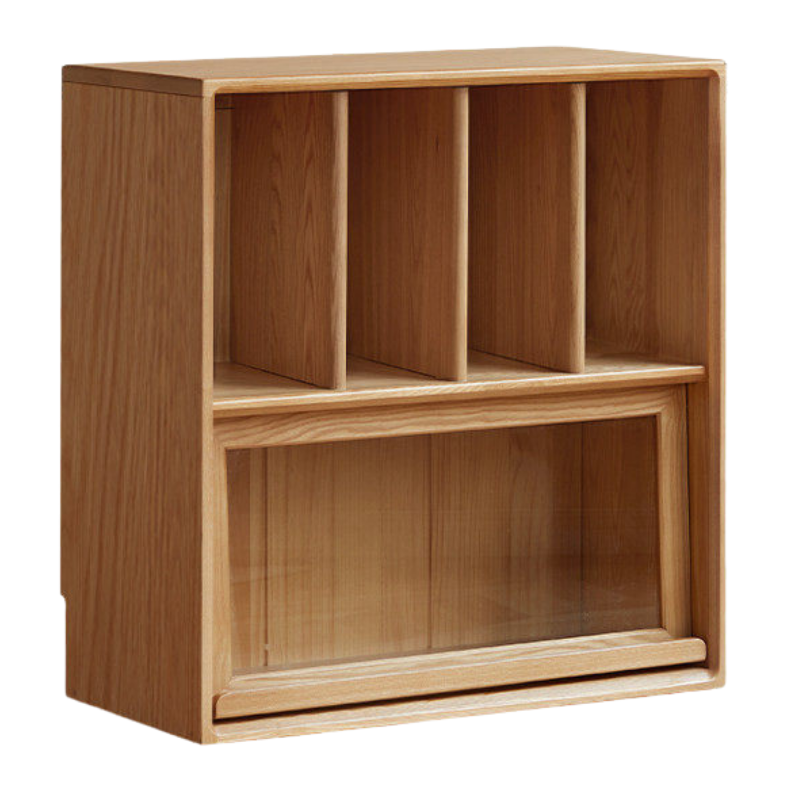 Ash, White Ash, Oak Solid Wood Combination Module Bookcase))