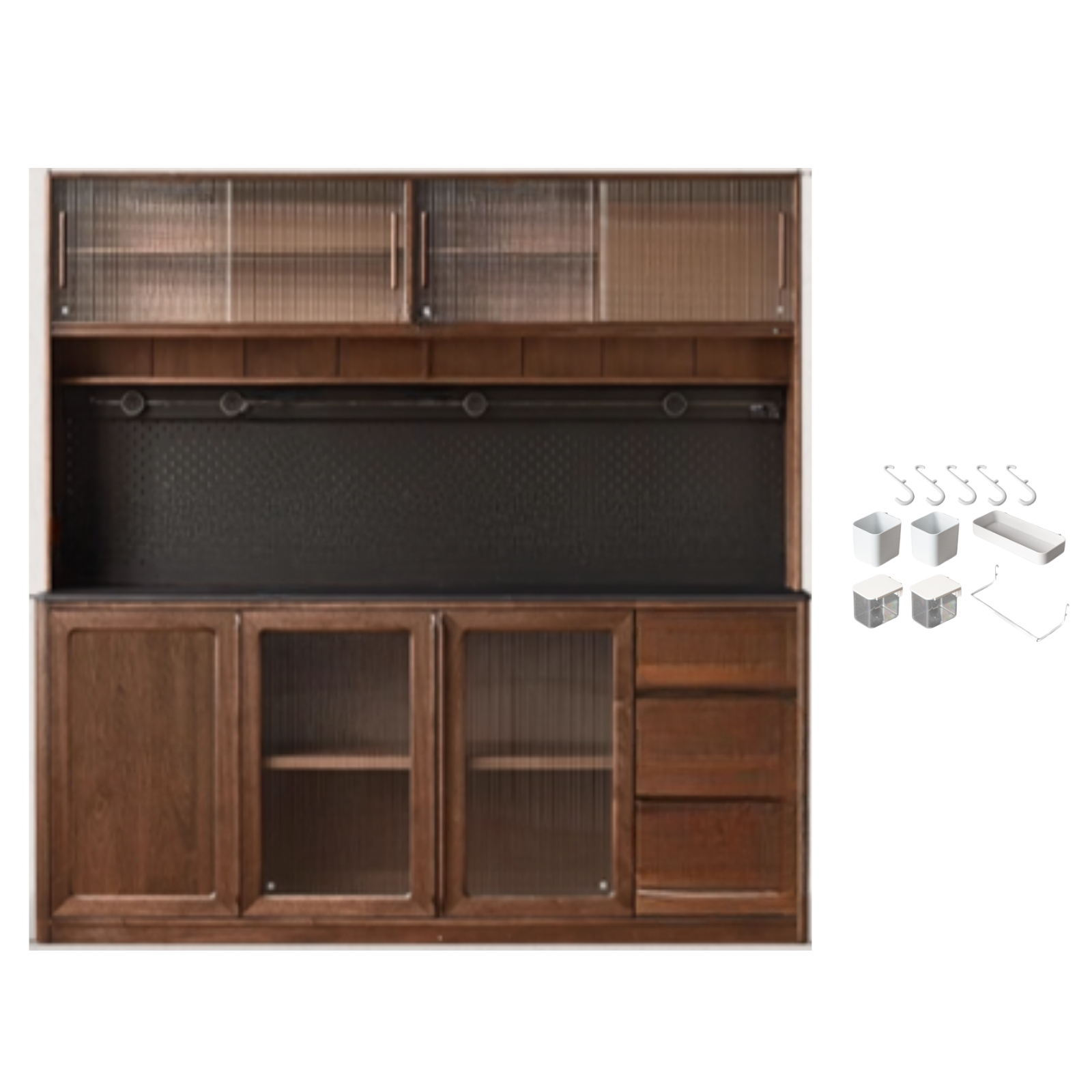 Sandalwood Solid Wood Rock Board Modern Sideboard