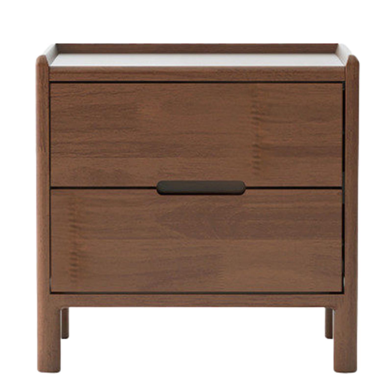 Oak Solid Wood, Solid Rubberwood Nordic Modern Nightstand.