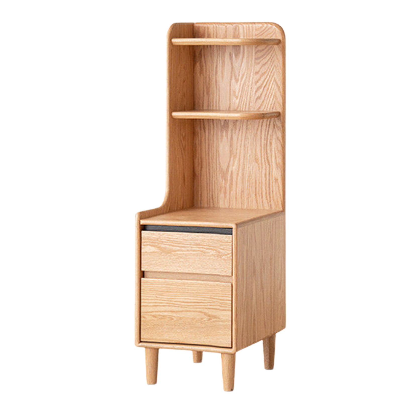 Oak Solid Wood Modern Nightstand.