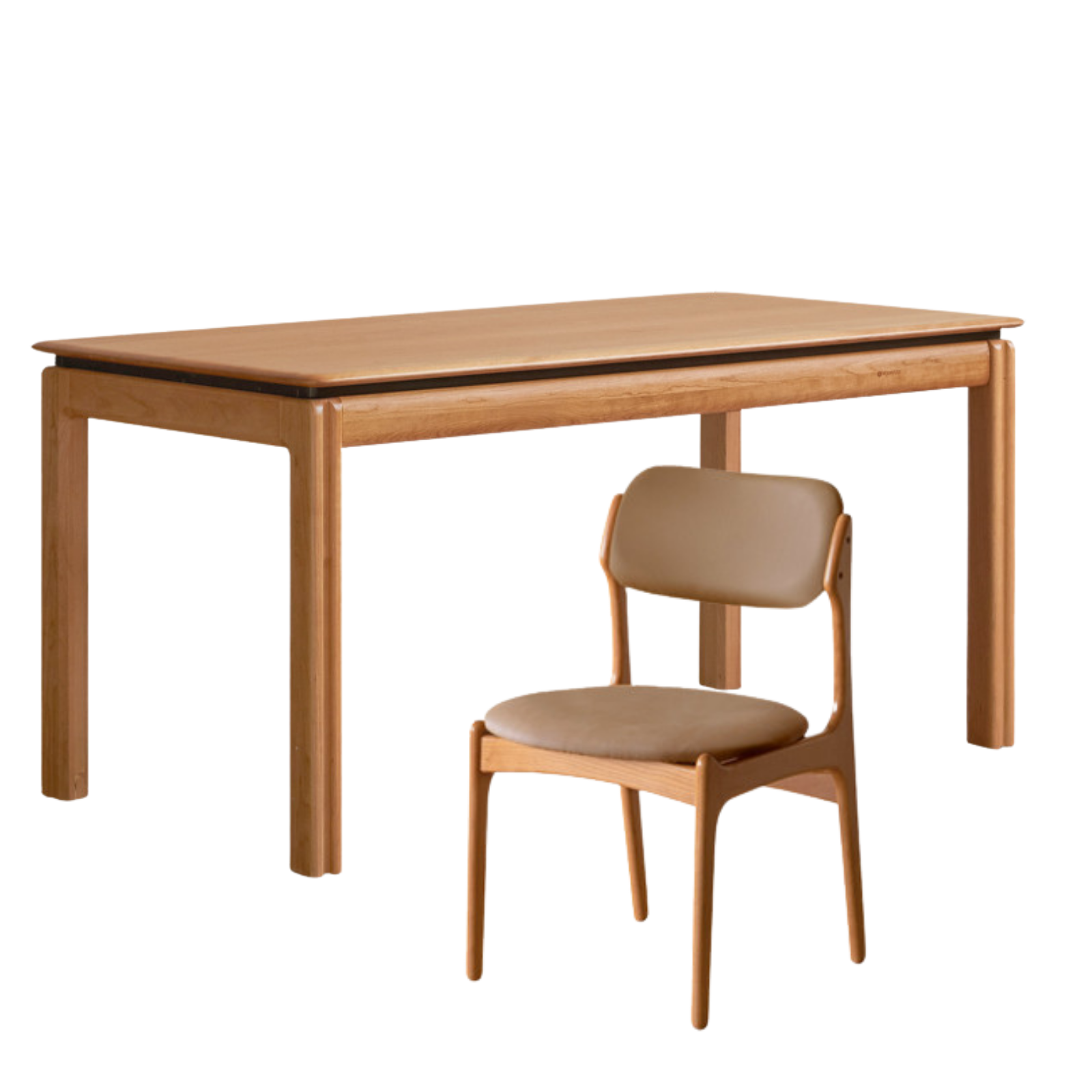 Cherry Solid Wood Vintage Style Dining Table