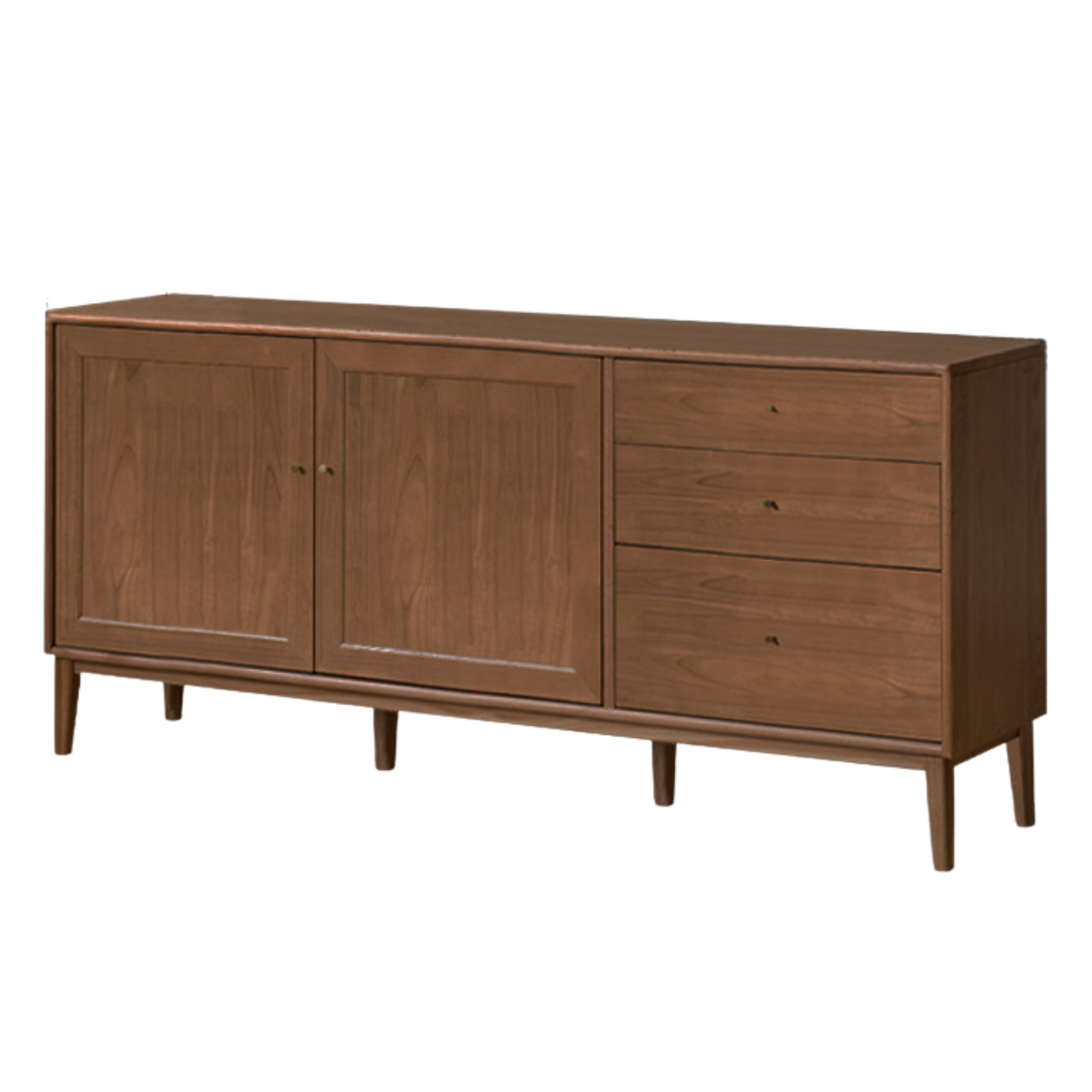 Oak Solid Wood, Solid Rubberwood Classic Sideboard