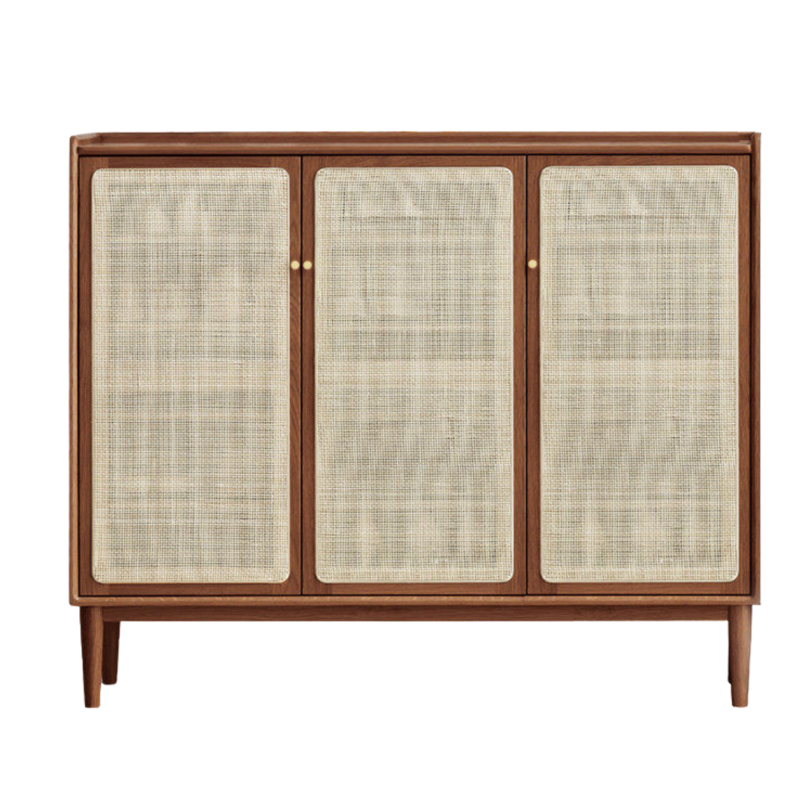 Oak Solid Wood Shoe Cabinet rattan entrance cabinet